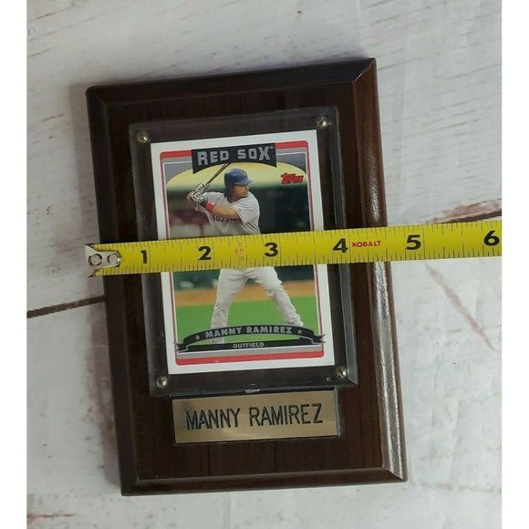 Boston Red Sox 2006 Manny Ramirez Topps Baseball Card Wall Plaque - Picture 6 of 9